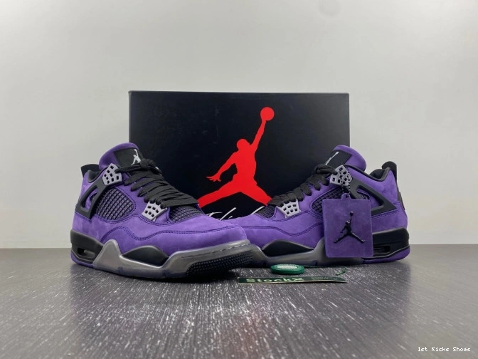 1st Kicks Shoes 4 Suede x Air Scott Jordan Travis Purple 0723